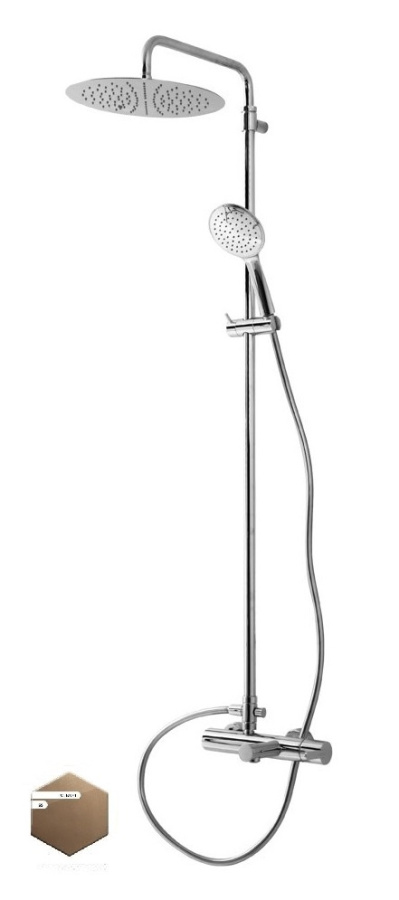 Photo Shower stand Cezares Leaf LEAF-CVDA-30-SS sunset