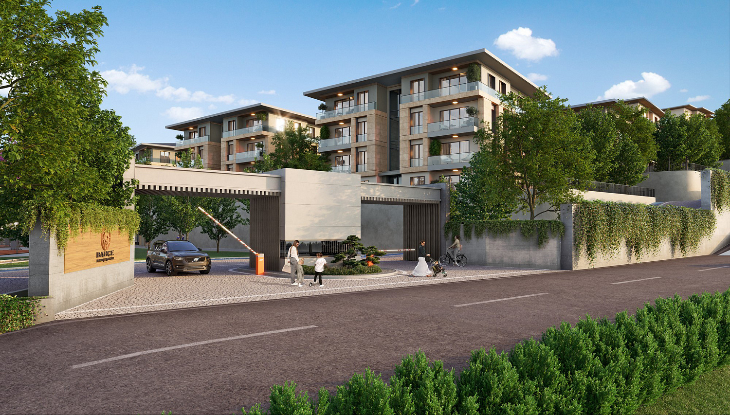 Modern residential quarter with extensive infrastructure