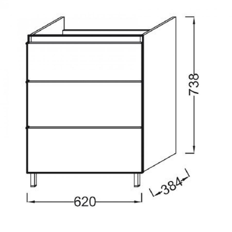 Photo Bathroom under the sink 60 cm Jacob Delafon Odeon Up EB991G-N18 white shiny