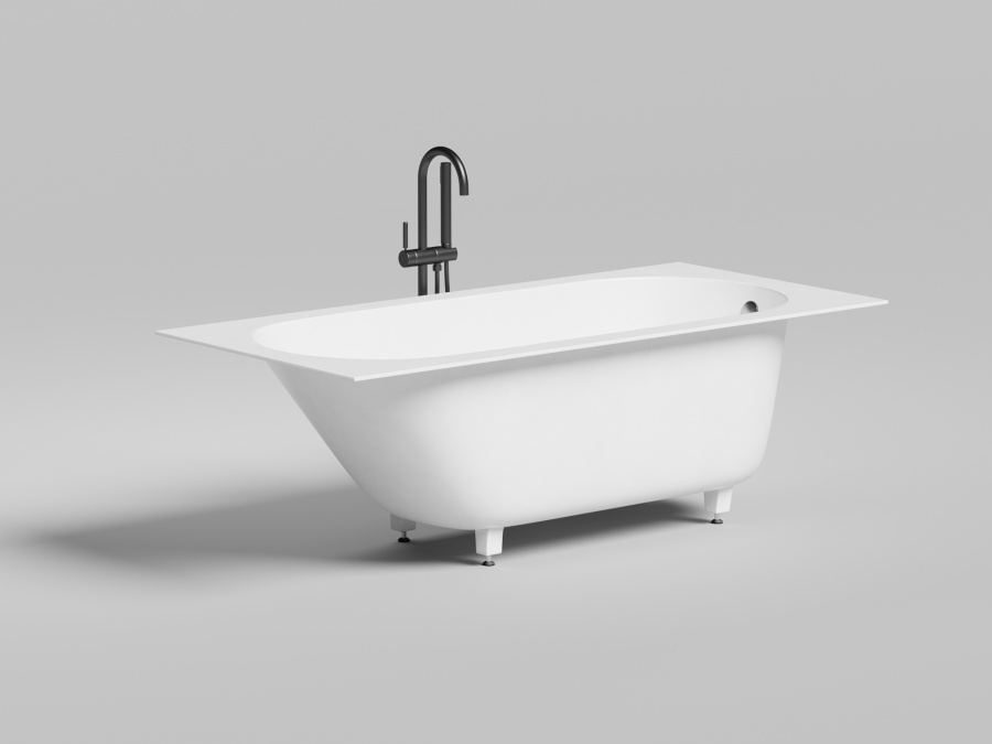 Photo Bath of artificial stone Salini Ornella 170x80 102314GF black