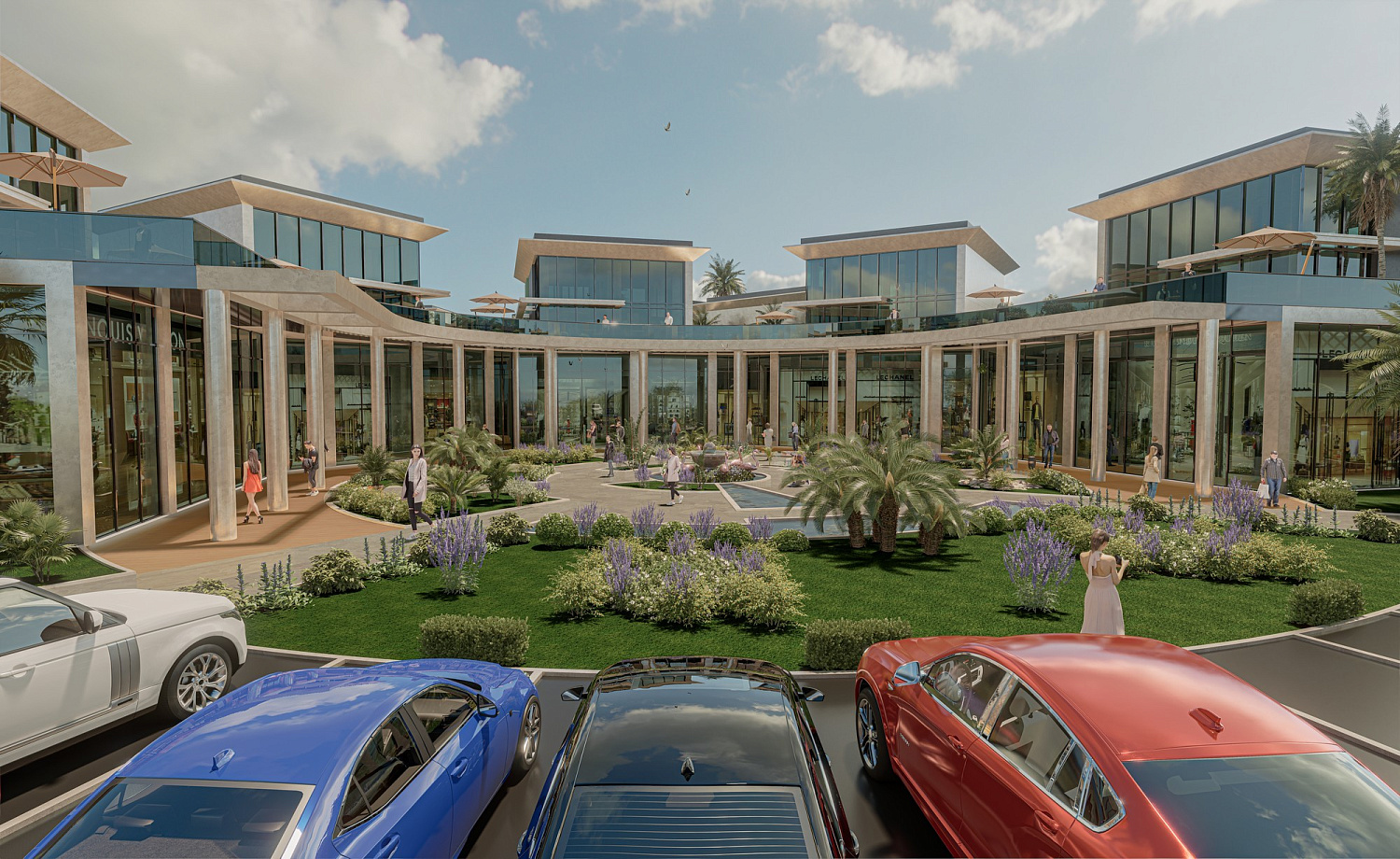 Modern complex with swimming pools and sports infrastructure