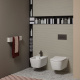 Photo Antonio Lupi Komodo KOMODO1 suspended toilet with white seat cover