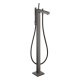 Photo Floor bath mixer Axor Citterio 39451340 with shower set grinded black chrome