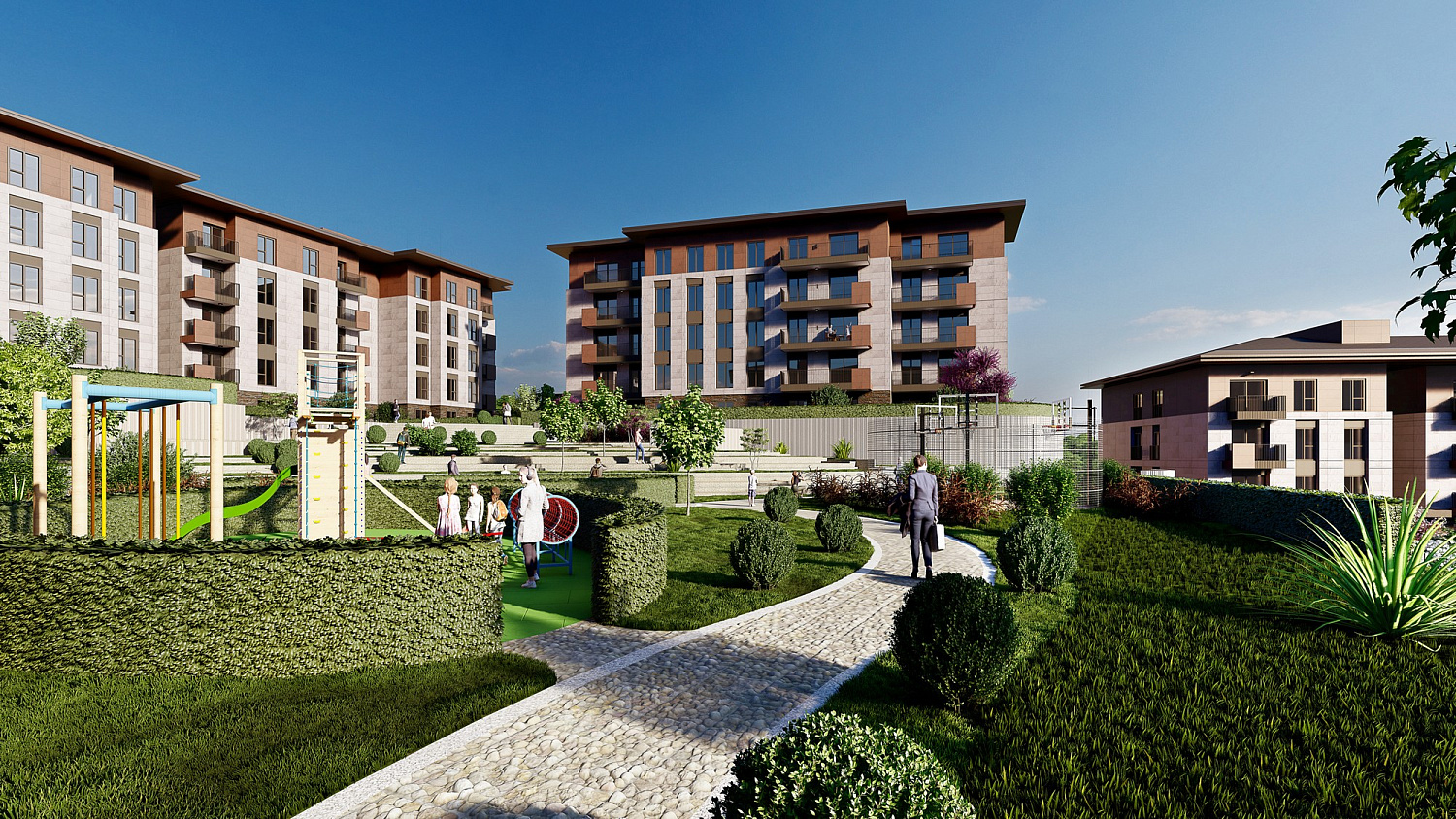 Family residential complex in the green zone