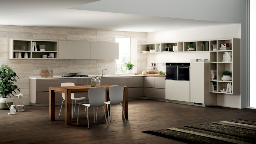 Photo Scavolini Flux Swing Kitchen Angular 365 by 368cm