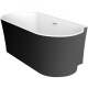 Photo Acrylic bath BelBagno 170x80 BB409-1700-800-W/NM black and white