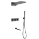 Photo Abber Daheim AF8253NG shower kit with nickel thermostat
