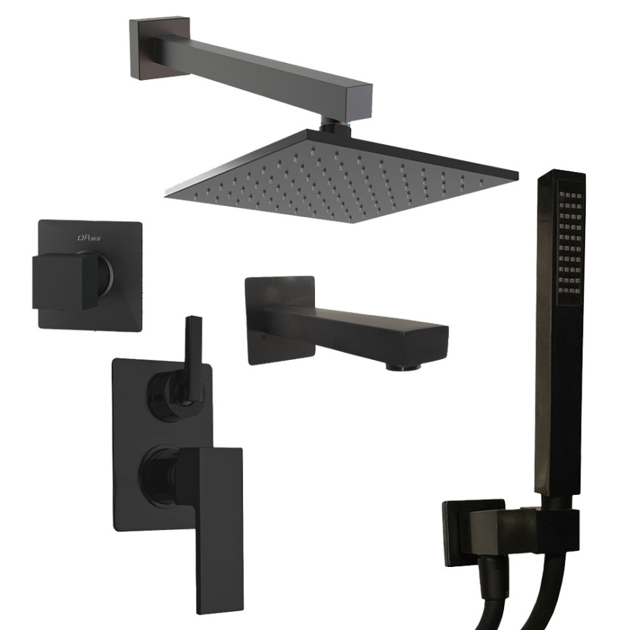Photo Shower kit Paini Grazia 21PZSET36911SHBATH black matte