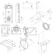 Photo AM.PM Inspire V2.0 CK50GG with sanitary shower and accessories, black matte