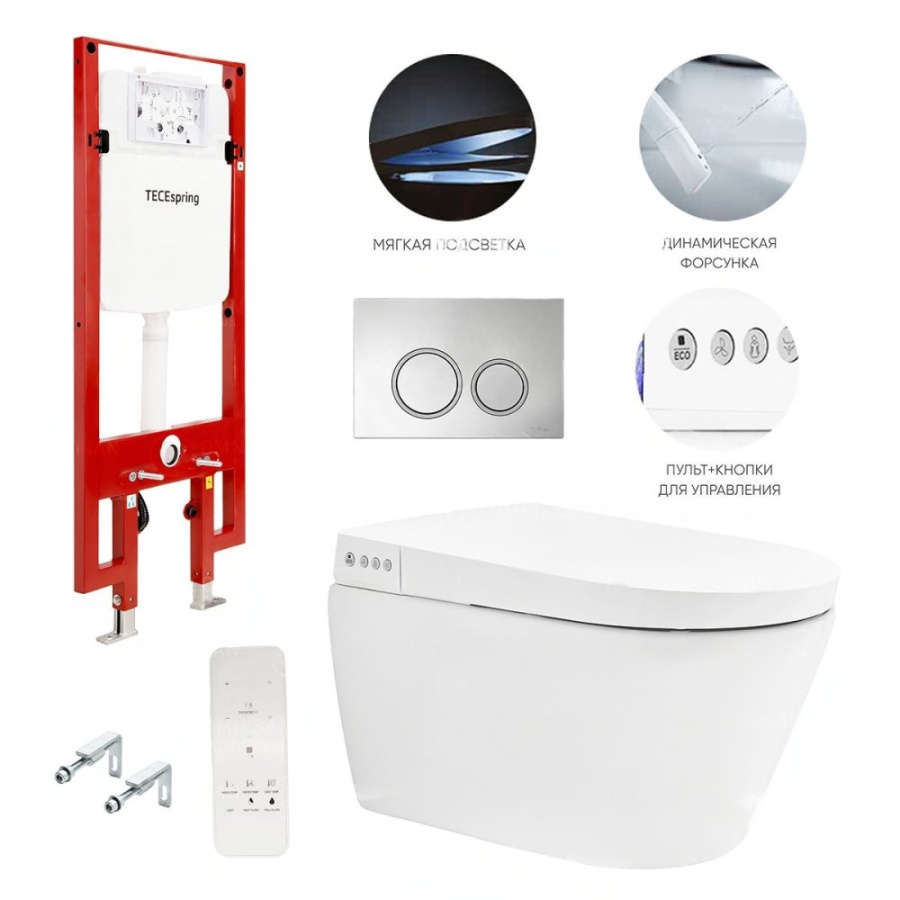 Photo Toilet set with installation TECE TECEspring R S955799