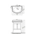 Photo The cabinet under the sink of KERASAN Retro 73 734940 noce