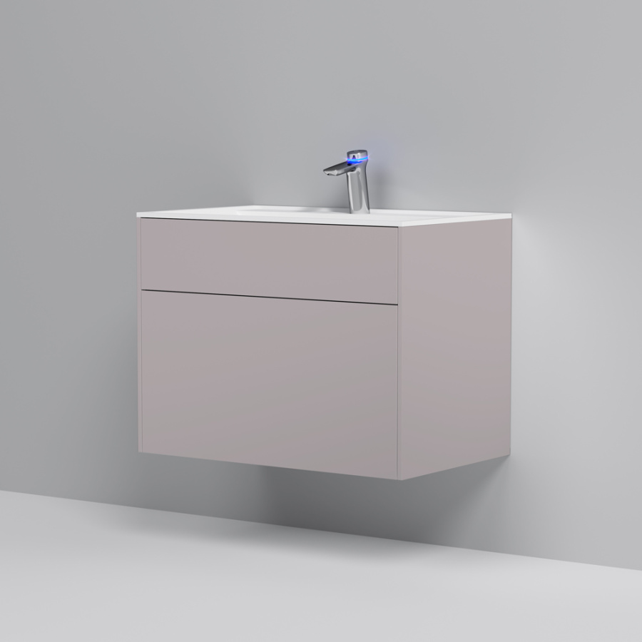 Photo The cabinet under the sink AM.PM Inspire V2.0 M50AFHX0803EGM 80 cm gray matte
