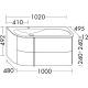 Photo Burgbad sink LAVO 2.0 100 SFZS102LG0227F5048C0037*1 white glossy