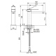 Photo Fantini Mint 34 93 F004WF steel sink mixer
