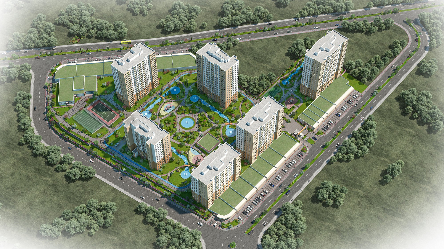 Cozy residential complex in a quiet area