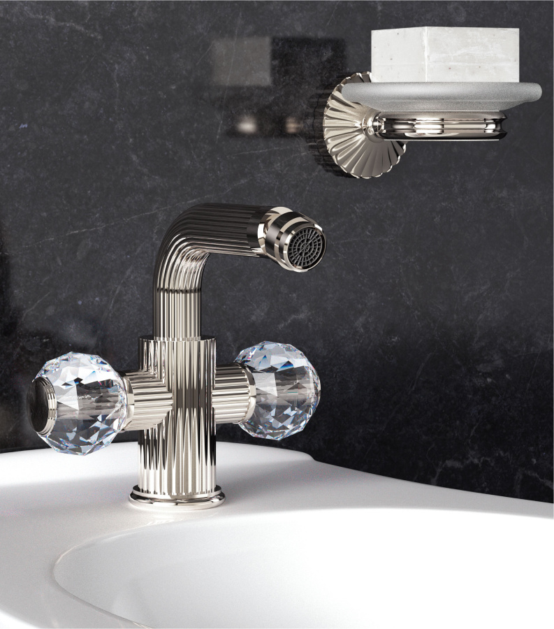 Photo Mixer for bidet JORGER CRONOS CRYSTAL 637.10.100.000 11.