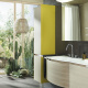 Photo Burgbad Yso 40 HSHB040 L F2184 K0388 left mustard gloss/authentic oak
