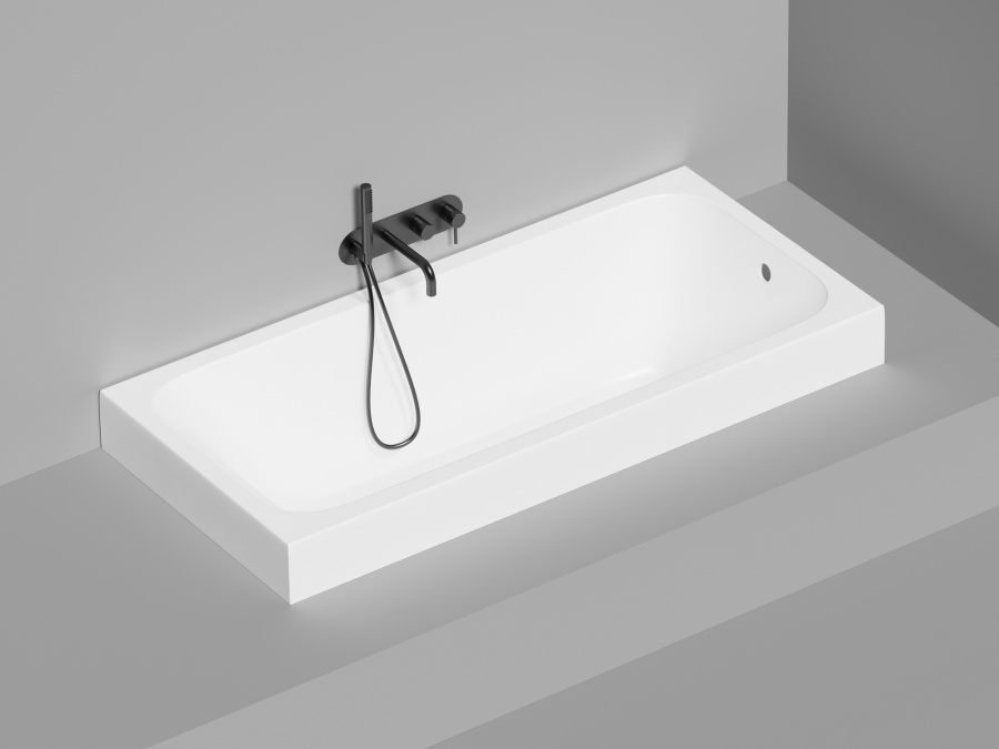Photo Bath of artificial stone Salini Orlando 170x80 102016GF black