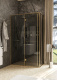 Photo Roca Apex door left with side panel 120x90 ZRU9307877 matte gold, tinted glass