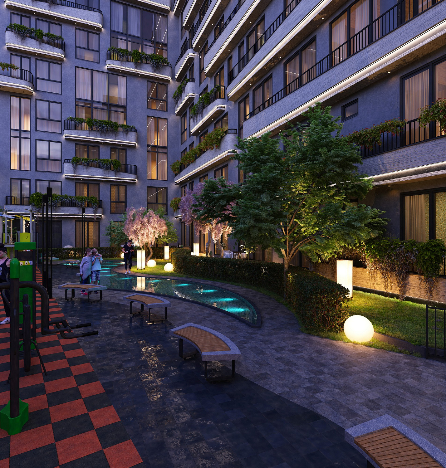 Cozy residential complex in the green zone