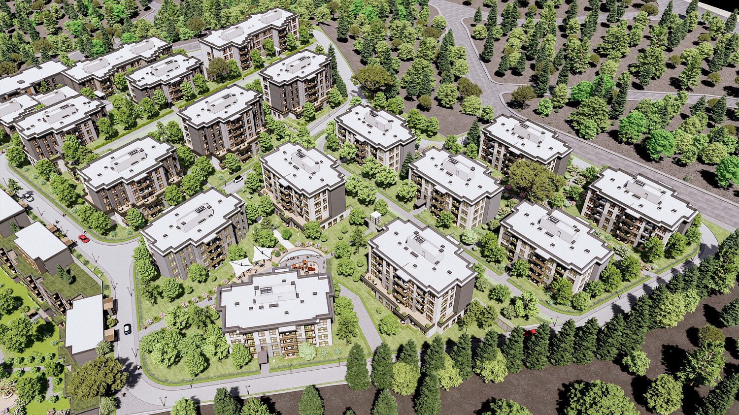 Residential complex in a developing area