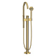 Photo Floor mixer for bath Axor One 48440990 with shower set grinded gold
