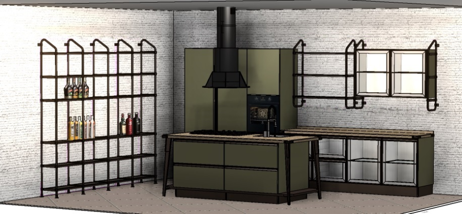 Photo Scavolini Diesel Open Workshop with the island