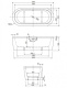 Photo Cezares Slim 180 SLIM CENTRAL-180-80-60-NERO-SET acrylic bath