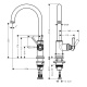 Photo Kitchen mixer Axor Montreux 16580800 stainless steel