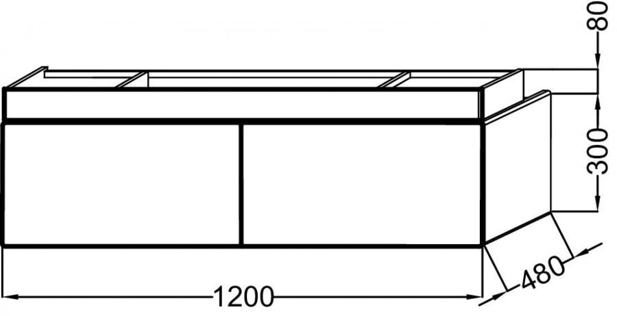 Photo Stand under the sink 120 cm Jacob Delafon Terrace EB1188-M49-M49, white matte
