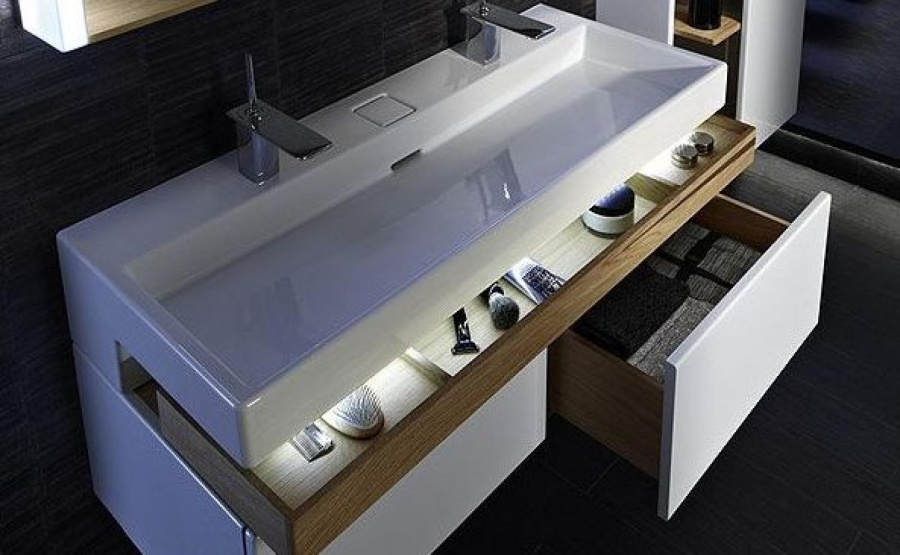 Photo Tumple under the sink 120 cm Jacob Delafon Terrace EB1188-442 gray anthracite varnish