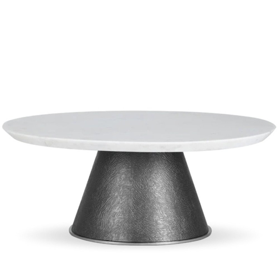 Photo Zain coffee table (round, polished silver)