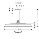 Photo overhead shower hansgrohe Raindance Classic AIR 240 mm 27405090, ceiling connection 100 mm, chrome / gold