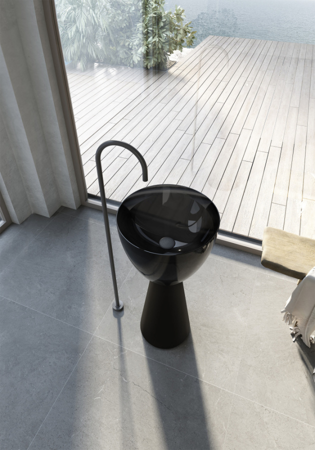 Photo Abber Kristall 45 AT2703Onyx-Black sink