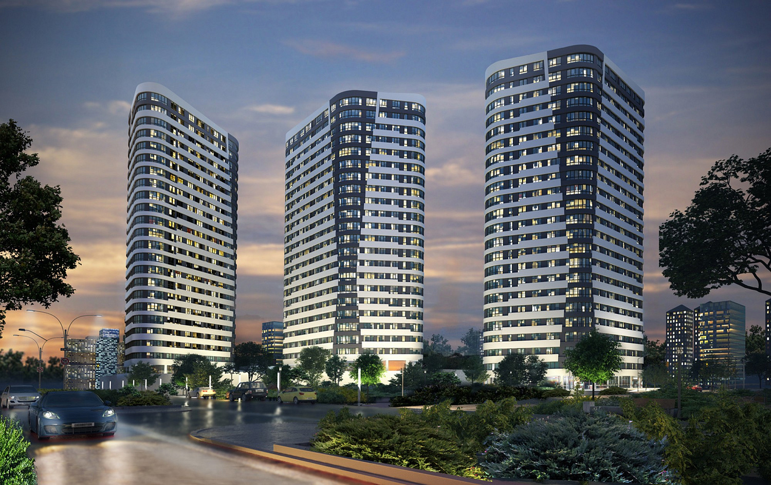 Multifunctional residential quarter with panoramic views