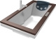 Photo Acrylic Bath Jacuzzi Aura UNO 180x90 9F43-344A