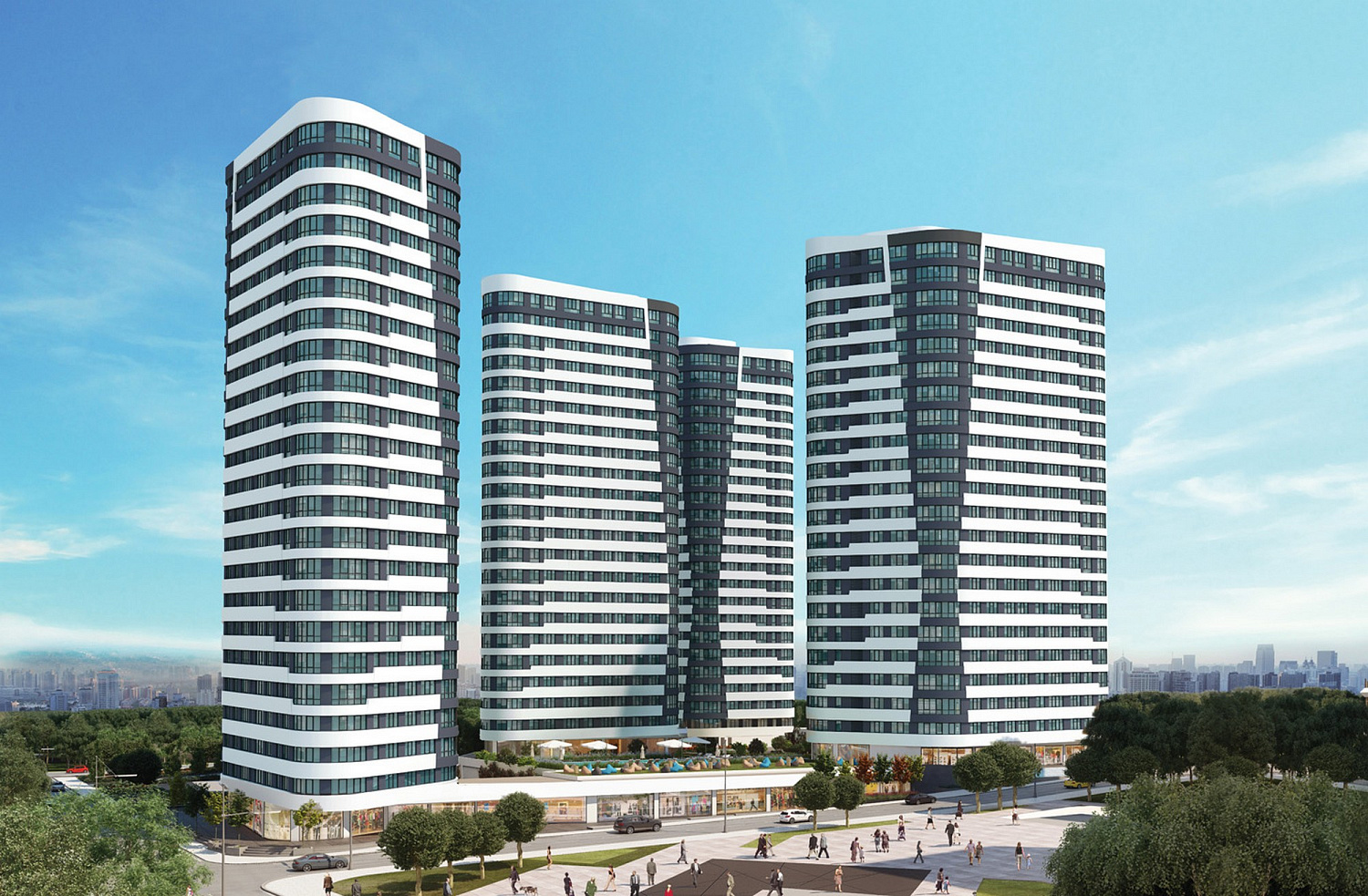 Multifunctional residential quarter with panoramic views