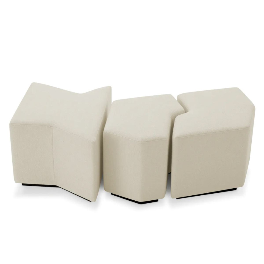 Photo A set of three ottomans Filbert