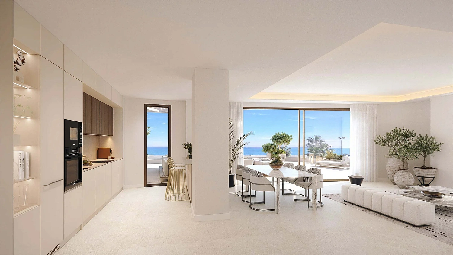 Apartment with sea view in Malaga in the project "Termica Beach"