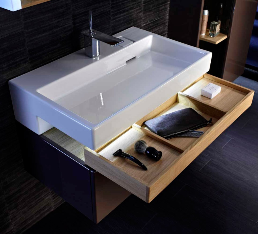 Photo Jacob Delafon Terrace 60 EB1185-G1C sink cabinet, white