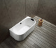 Photo Bath made of artificial stone Abber Leipzig 170x80 AM9916 white matte