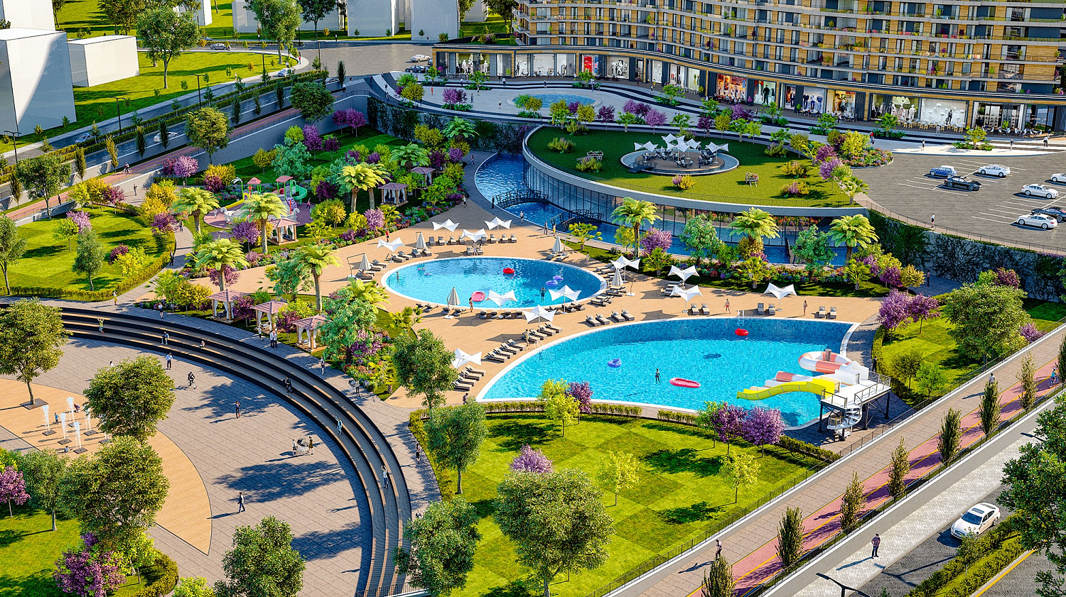 Multifunctional residential complex with golf course