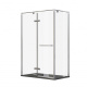 Photo Roca Acropolis door left with side panel 140h70 ZRU9307882 glossy chrome, glass transparent