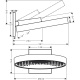 Photo overhead shower hansgrohe Rainfinity 360 1jet 26230000 with wall jack