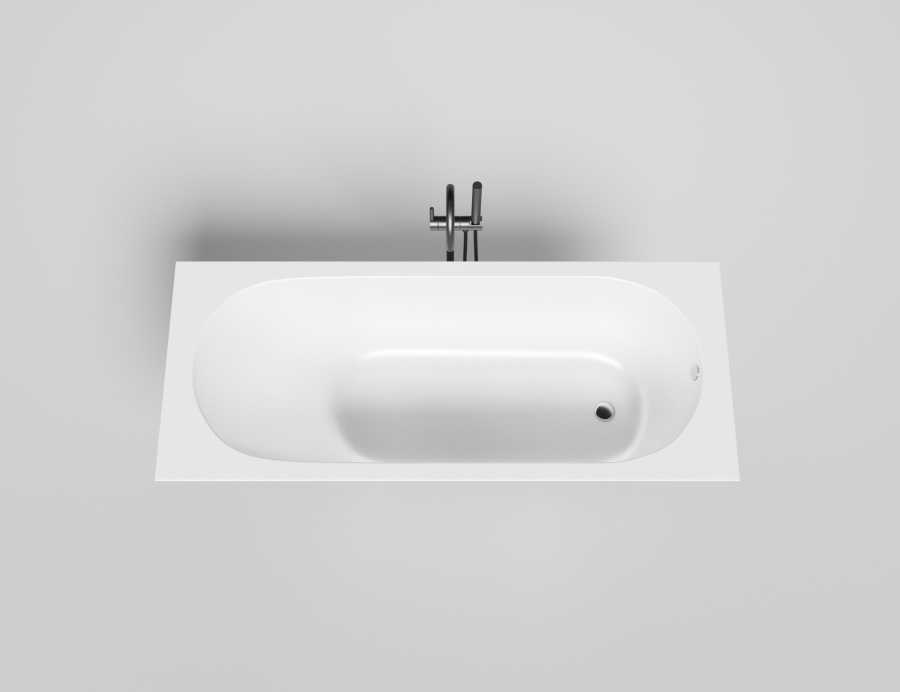 Photo Bath made of artificial stone Salini Ornella 170x70 102313M white matte