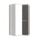Photo Roca Apex door right with side panel 120x90 ZRU9307889 matte gold, tinted glass