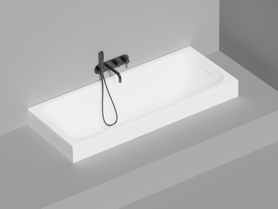Photo Bath of artificial stone Salini Orlando 170x70 102111GF painting by RAL completely