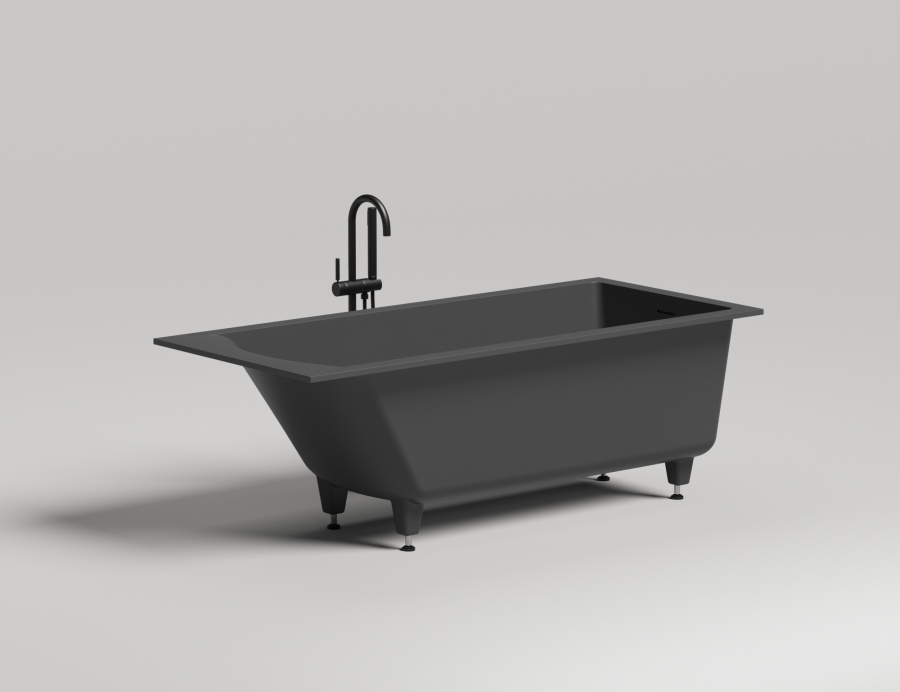 Photo Bath of artificial stone Salini Cascata Kit 170x75 104313GF painting by RAL completely