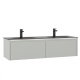 Photo Orka Lisbon sink cabinet 130 5001441 cashmere matte/dark grey
