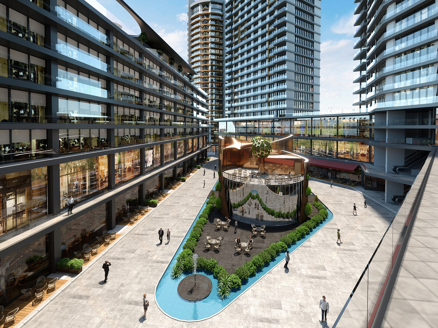 Modern complex for living in the style of a metropolis
